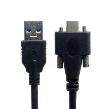 

Chenyang USB 3.1 Type-C Dual Screw Locking to Standard USB3.0 Data Cable Panel Mount Type 1.2m