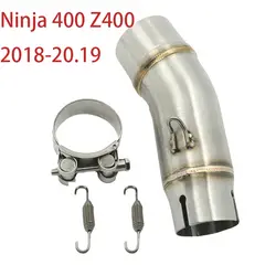 Мотоцикл Средний выхлоп Средний глушитель соединение трубы без выхлопа скольжения для Kawasaki Ninja400 Ninja 400 Z400 2018 2019