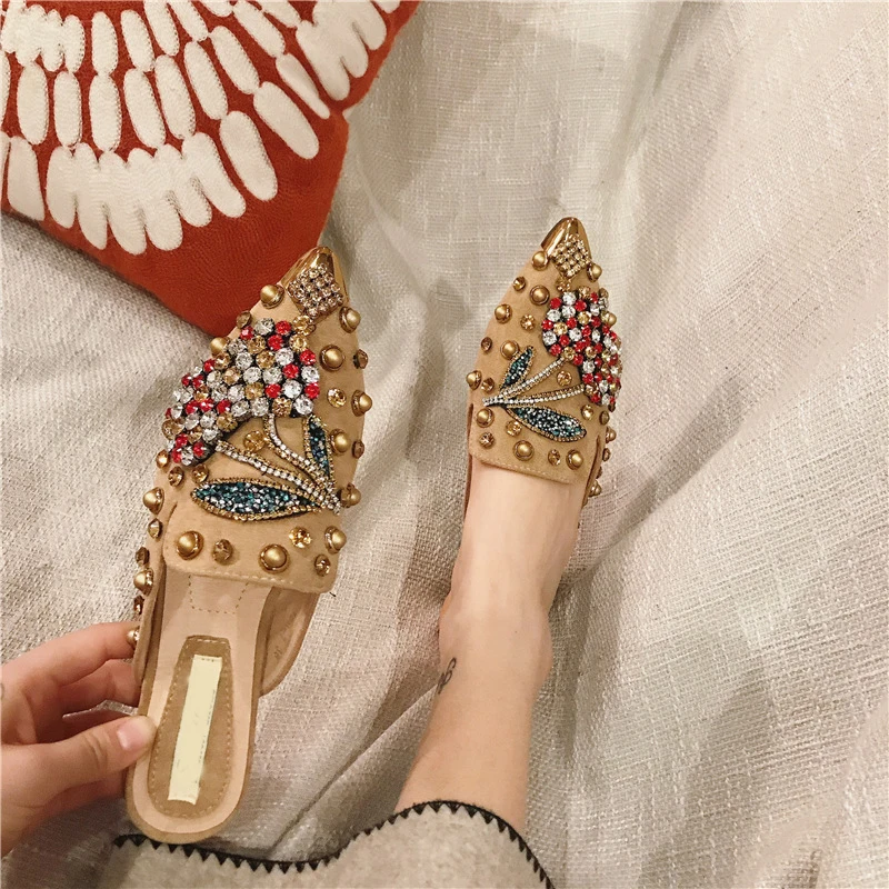 flat animal print sandals