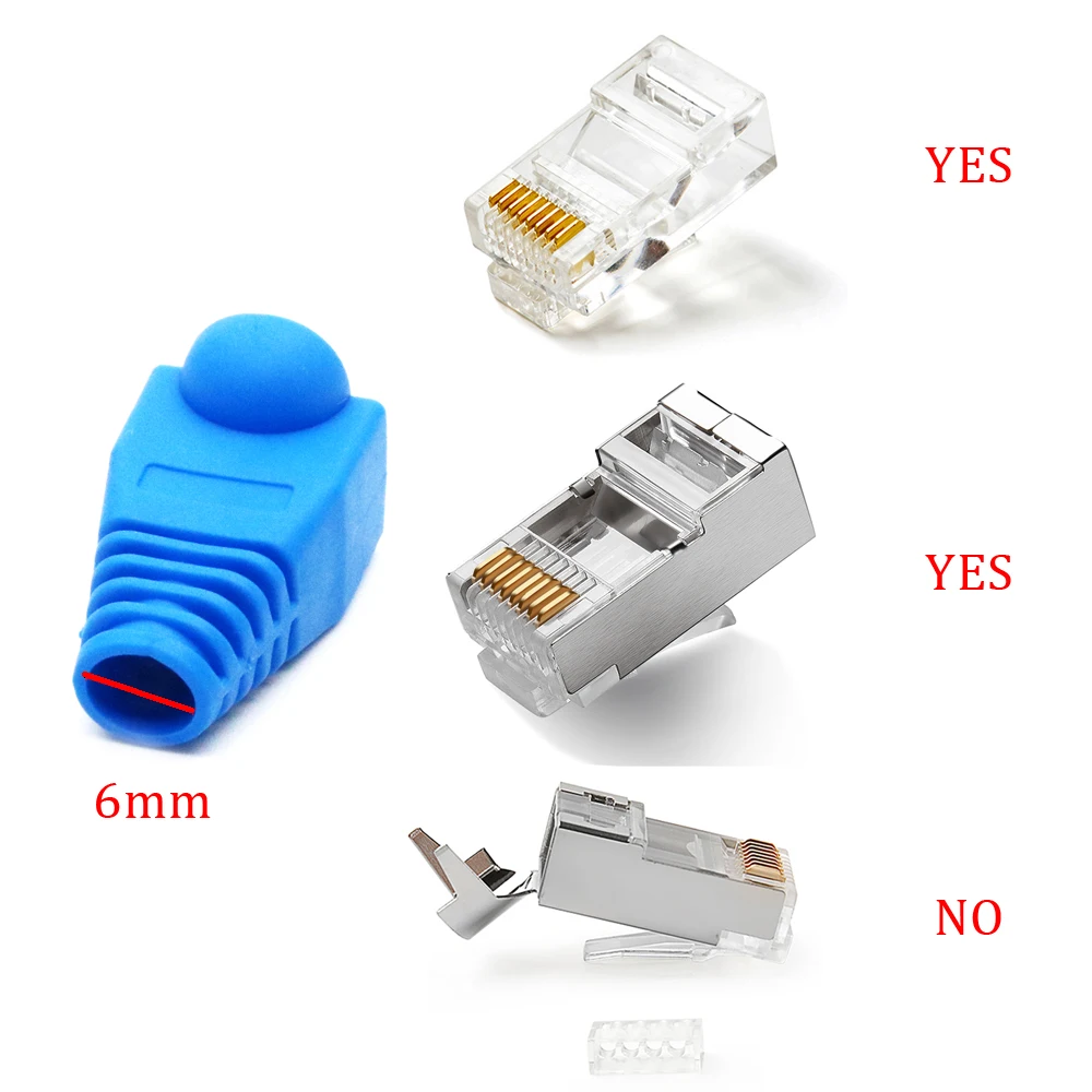 Xintylink rj45 крышка крышки коннектора cat5 cat5e cat6 сетевые сапоги lan ethernet кабель rg rj 45