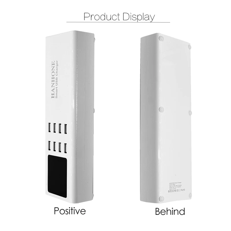 Smart USB Charger 8 USB Ports Led Display US EU UK Plug Travel AC Power Strip Adapter Socket For Cellphone Tablet Chargers (6)