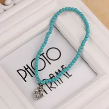 KUNIU 1 Шт Ножной Браслет Цепь Ноги Ножной Браслет Бусины Boho Босиком Ювелирные Изделия Рука фатимы Имитация