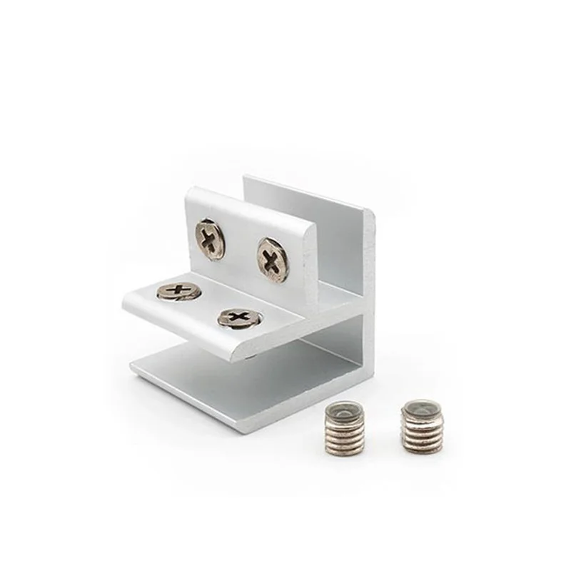 Diamoen Clips de Acero Inoxidable para Puertas de Vidrio Bisagra Conjunto de Cristal del escaparate Gabinete Abrazadera para 5-8 mm Puerta de Vidrio