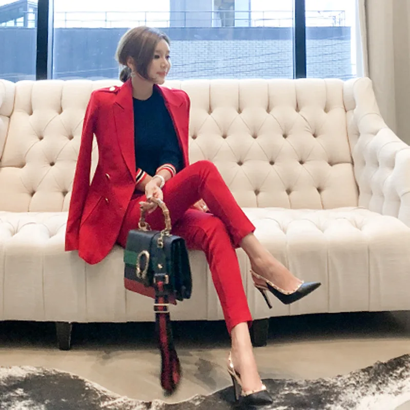 

2019 New Korean Woman Clothes Sets Womens Two Piece Sets Plus Size Two Piece Solid Color Tweed Tracksuit Women's Overalls Suits