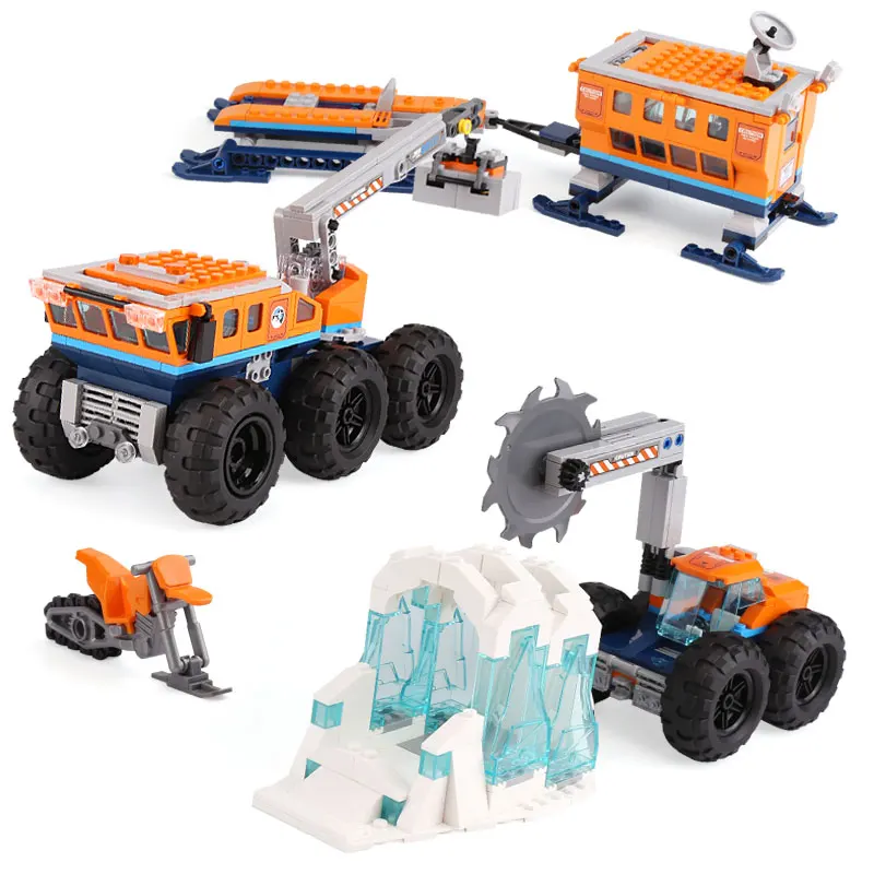 

Lepin 02111 City Series legoinglys 60195 Arctic Mobile Exploration Base Set Building Blocks Bricks Car Kids Toys Birthday Gifts