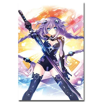 

Hyperdimension Neptunia Neptune Purple Heart Art Silk Fabric Poster Print 12x18 24x36 inch Sexy Anime Girl Wall Pictures 008