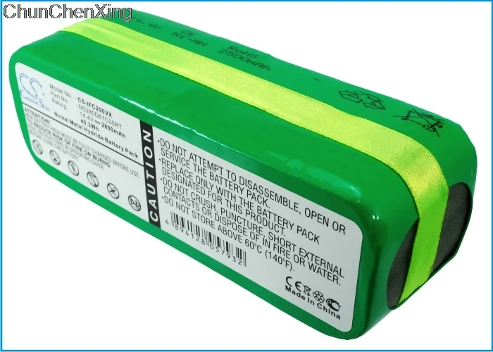 Аккумулятор Cameron Sino 2800 мАч для Infinuvo CleanMate 365 QQ1 QQ2 Basic QQ 2 зеленый LT Plus белый