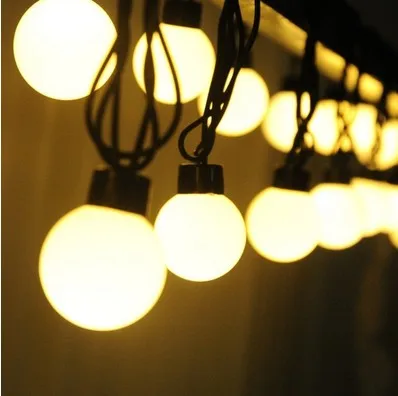 

Outdoor Waterproof Big Size 4cm Ball Led String Light 220V 5M 20leds Fairy Decoration light For Holiday Party Wedding Garden Use