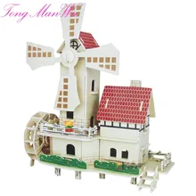 3 D Diy Wool Puzzle Model House Child Intelligence Puzzle Toy Combination Of Girl Handmade Assembling Multicolour