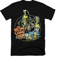 The Return Of The Live Dead Movie, мужские Забавные футболки, уличная мода, футболка Homme, футболки с черепом