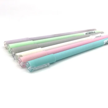 

6 Pcs/lot Gel Pen Stationery Solid School And Office Supplies Lapices Boligrafos Papelaria Criativa Scrub Stylo Muji Gelpen