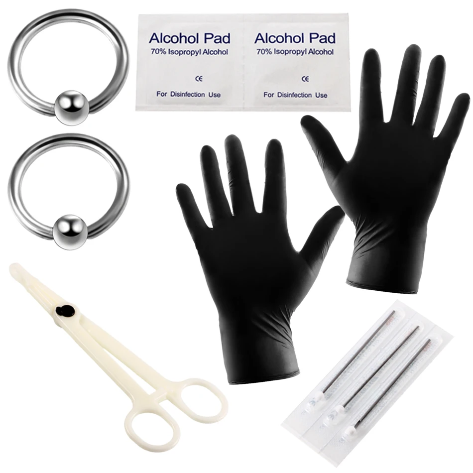 10 шт. профессиональный набор инструментов для пирсинга ювелирное изделие игла