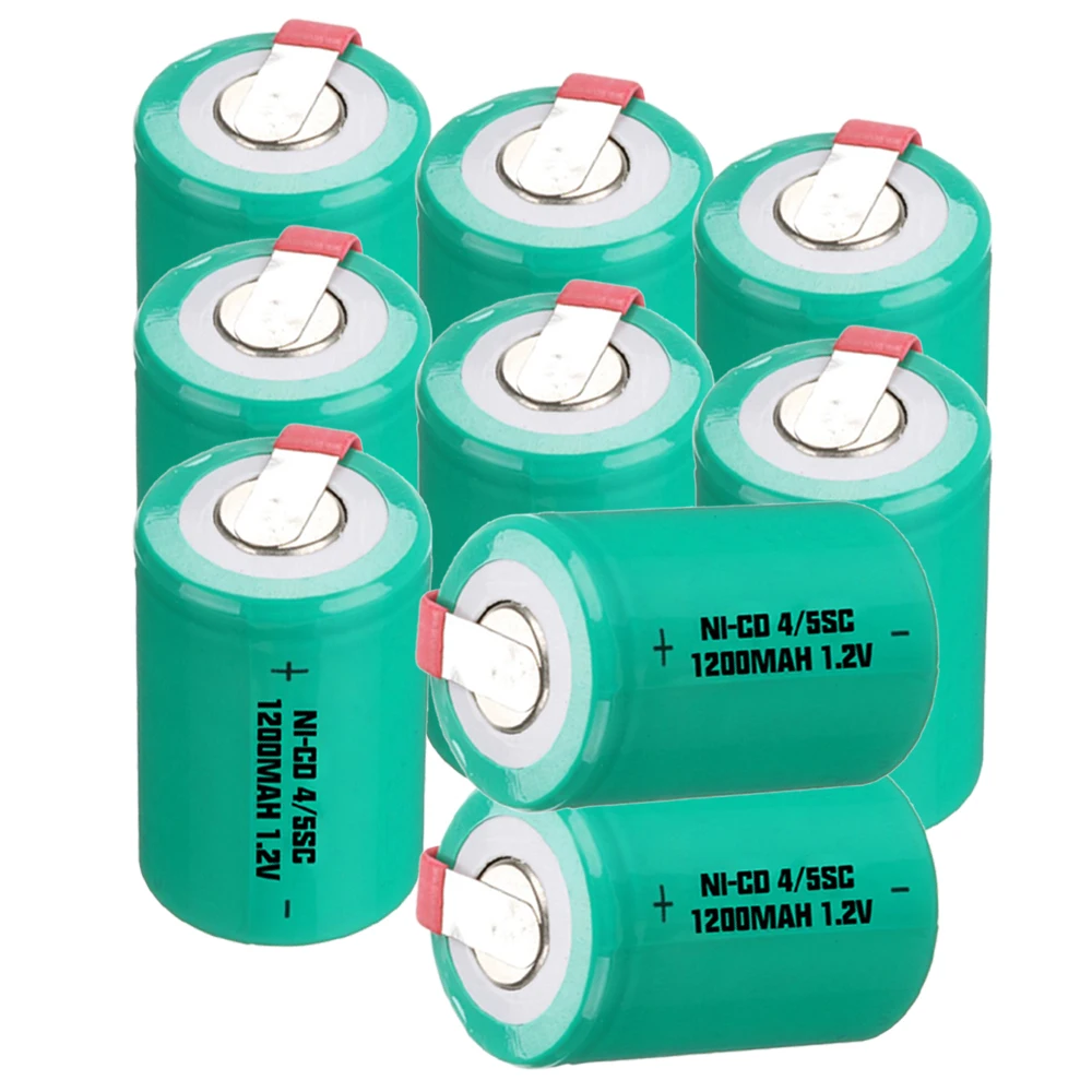 

Lowest price 9 piece 4/5SC battery 1.2v batteries rechargeable 1200mAh nicd battery for power tools akkumulator