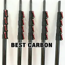 Высокое качество Саржевые глянцевые Телескопические Трубы из углеродного волокна, чистящий столб, максимальная длина 7,8 метров
