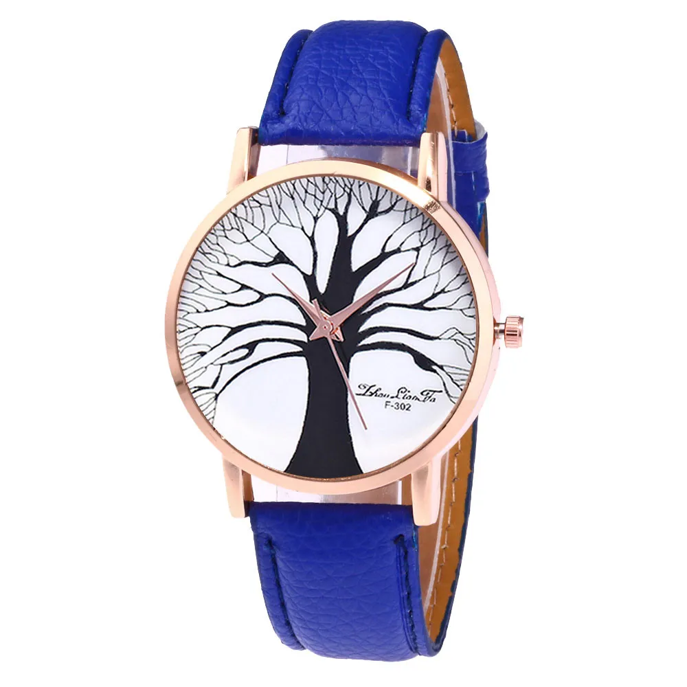 Casual Trees pattern Dial watches Women Classic Quartz Leather Band Analog Quartz Round Wrist Watch Ladies Fashion Clock Casual Trees pattern Dial watches Women Classic Quartz Leather Band Analog Quartz Round Wrist Watch Ladies Fashion Clock