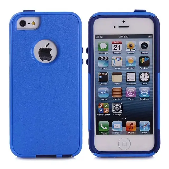 Dark Blue DHL 2 в 1 пластик+ ТПУ чехол для iphone 5 5S SE, Жесткий Чехол для iphone SE 5s pc+ tpu чехол 100 шт./партия - Цвет: Dark Blue