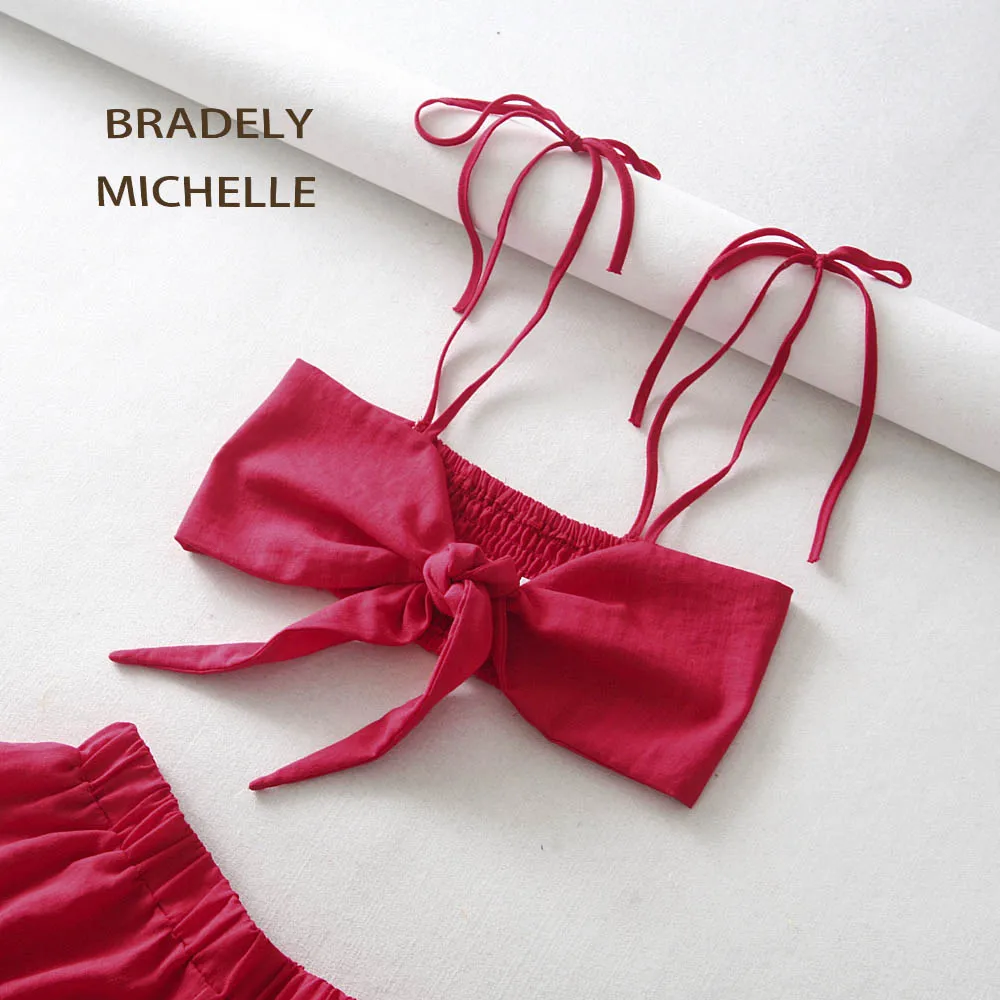 Женский комплект из двух предметов BRADELY michile топ и штаны летняя одежда