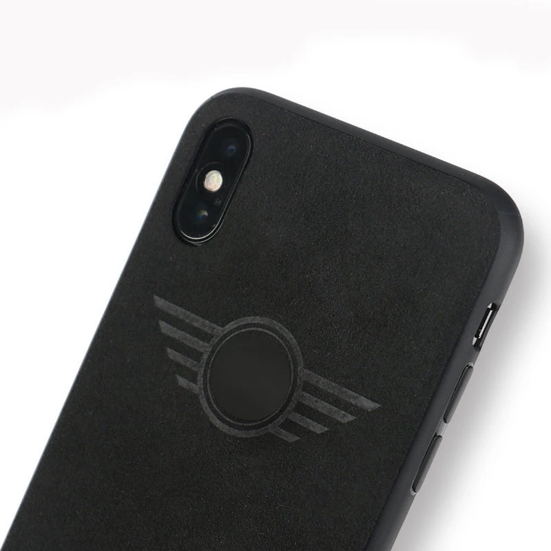 Новый чехол для телефона из пластика и материала с ворсом от iphone 6 до Inphone X Mini Cooper
