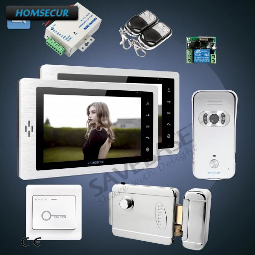 

HOMSECUR 7inch Hand-Free Video Door Intercom System+IR Night Vision 1C1M for House/Flat 1C1M
