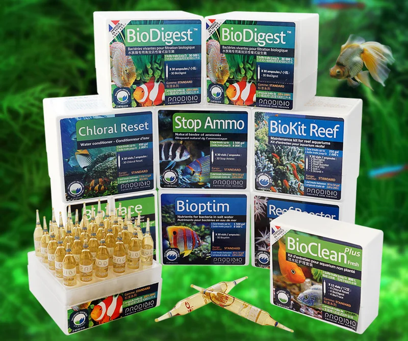 

France Prodibio digest bacter aquarium fish tank ptim biotrace kitreef water treatment fresh water reef coal tank tropical fsih