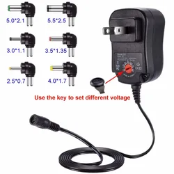 Universal Multi - Voltage 12W Power Adapter with US/EU/UK Plug Options - UK