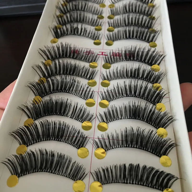 

60Pairs Natural False Eyelashes Eyelash Extension Hand Made Long Professionals Cosmetics Natural Eye Lashes Makeup Beauty Tools