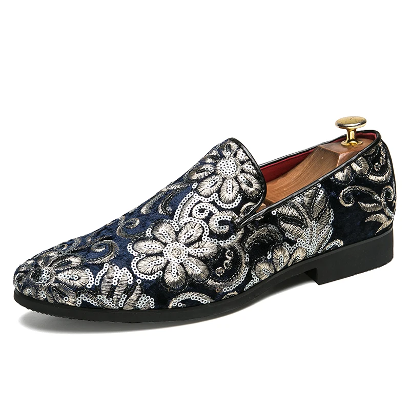 designer flowers men shoes luxury brand italian floral slip on ballroom dance male footwear wedding evening dress oxford shoes (5)