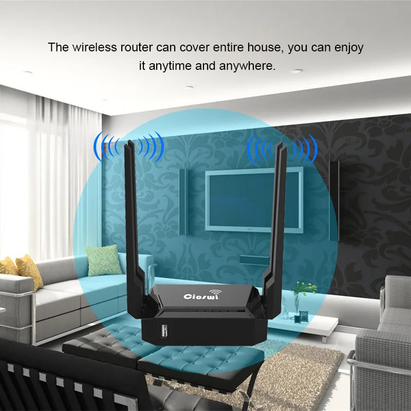 Cioswi Smart Wi-Fi роутер 300 Мбитс 4 Внешние антенны поддержки 3g USB modem wifi repeater большой диапазон Openwrt маршрутизатор 2,4 ГГц Wi-Fi усилитель