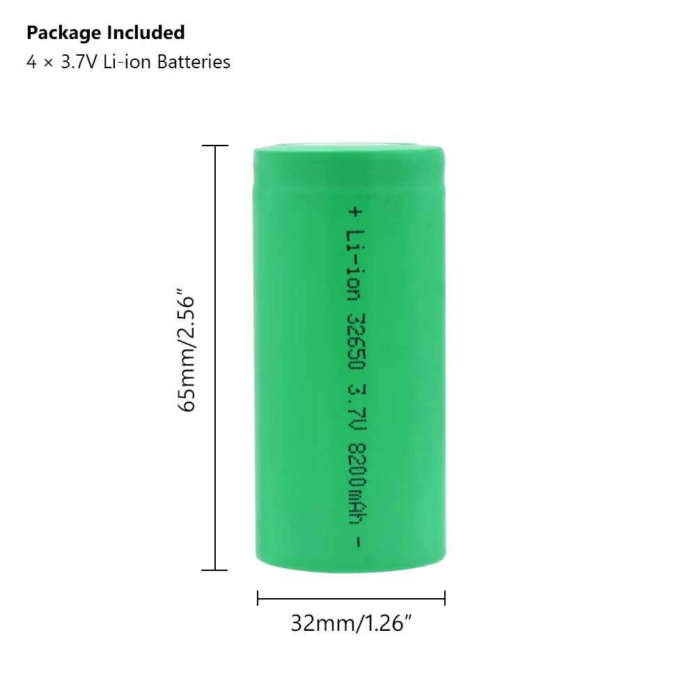 YCDC 3 7 V 8200 mAh перезаряжаемые 32650 литиевые высокоразрядные батареи аккумулятор