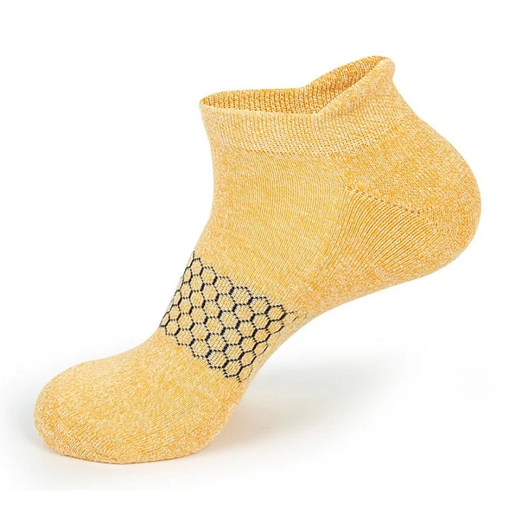 Носки для бега, Для мужчин Для женщин спортивные носки дышащие кроссовки Фитнес Баскетбол Сжатия резинки спортивные носки - Цвет: Цвет: желтый