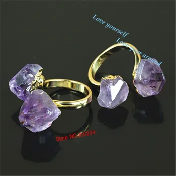 

New 1pc Charm Style Women Stone Ring Druzy Drusy Geode Statement Crystal Ring Fashion Two Stone Ring for Party Ring