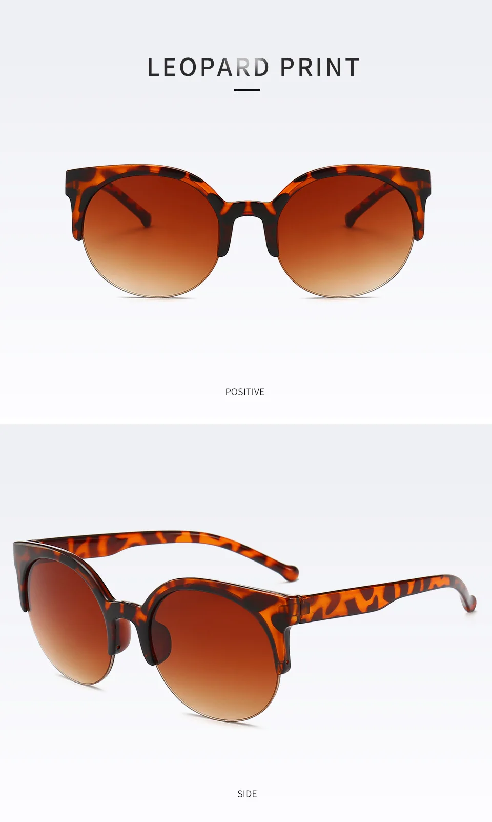 Новые модные ретро дизайнерские Супер круглые солнцезащитные очки кошачий глаз женские солнцезащитные очки полуоправы очки водительские очки