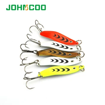 

NEW 5pcs/lot 5CM/6.5G 3D Eye Metal Spoon Lures Hard Bait Fishing lures Spoon Spinner Bait Bass