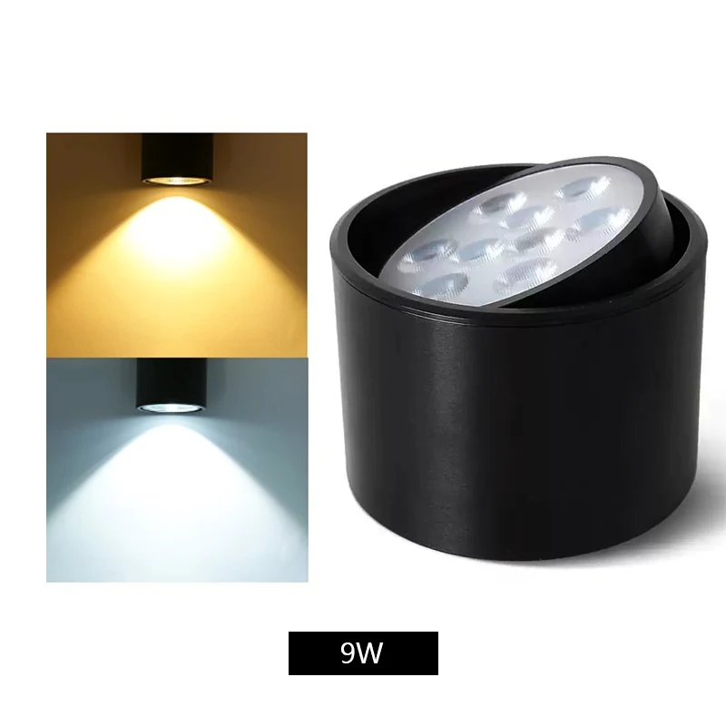 LED Ceiling light Surface Mounted Rotating Ceiling lamps Cylinder 5W 7W 9W 12W for Bedroom Living Room Study Office Shop Studio