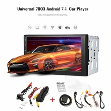 7 pollice Android 7.1 Stereo Dell’automobile Sensore di Parcheggio Con Telecamera Posteriore Dell’automobile MP5 di Navigazione GPS Multimedia Player Controllo del Volante