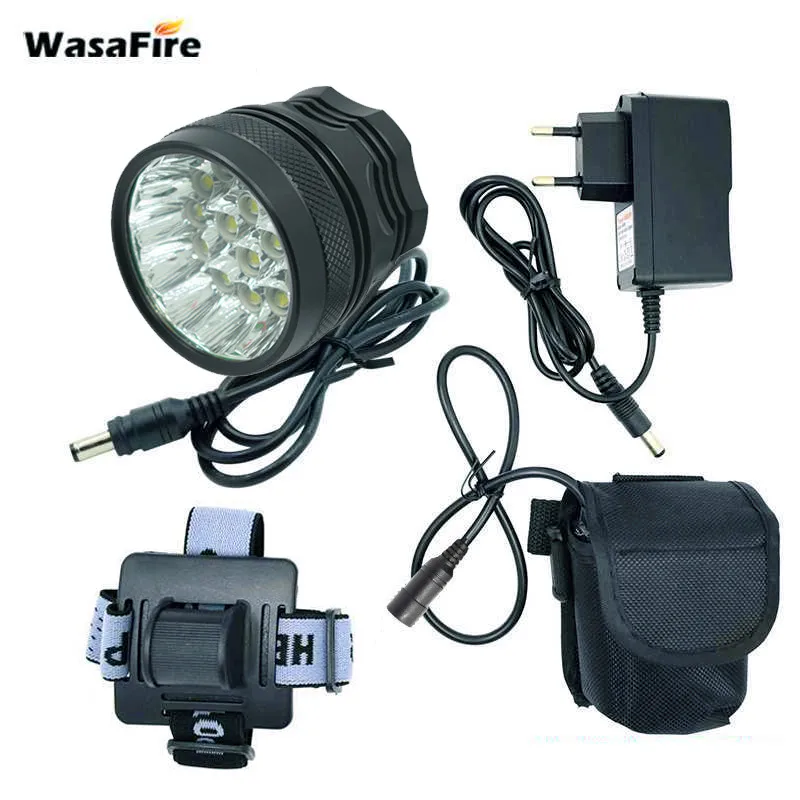 Discount WasaFire 40000 Lumen 16*T6 LEDs Bicycle Light Lamp Front Headlight Night Riding Cycling Flashlight + USB Bike Rear Tail Lights 14