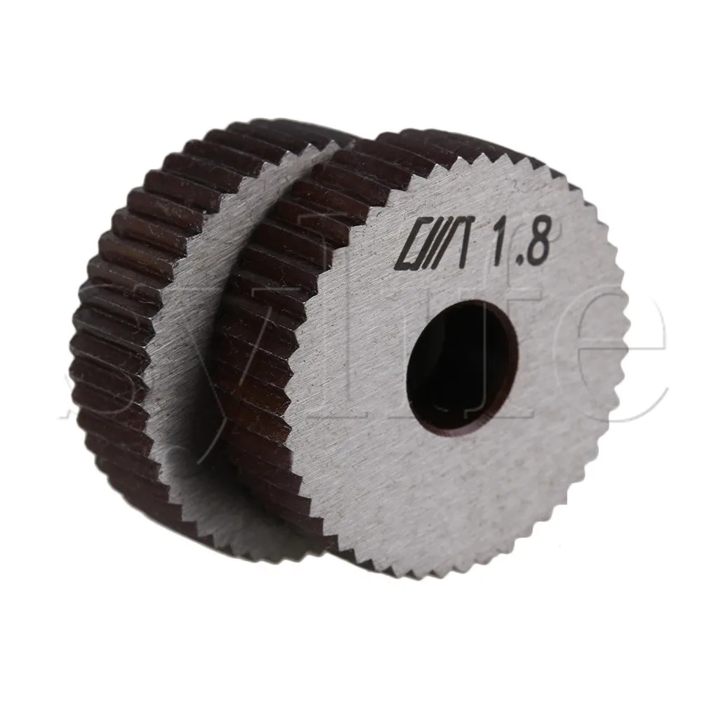 

Steel 28 x 8mm Linear Knurl Wheel 1.8 mm Pitch Single Straight Coarse Knurling Tool Pack of 2