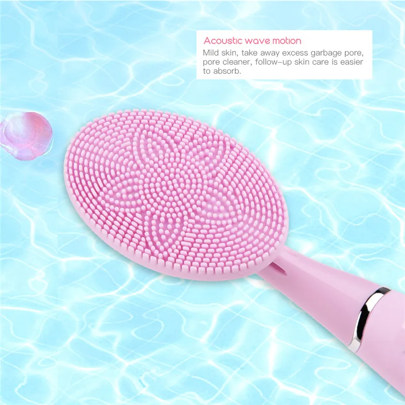 Portable Facial Cleaning Brush Mini Electric Massage Washing Face Machine Deep Cleansing Waterproof Silicone Cleansing Tool 2