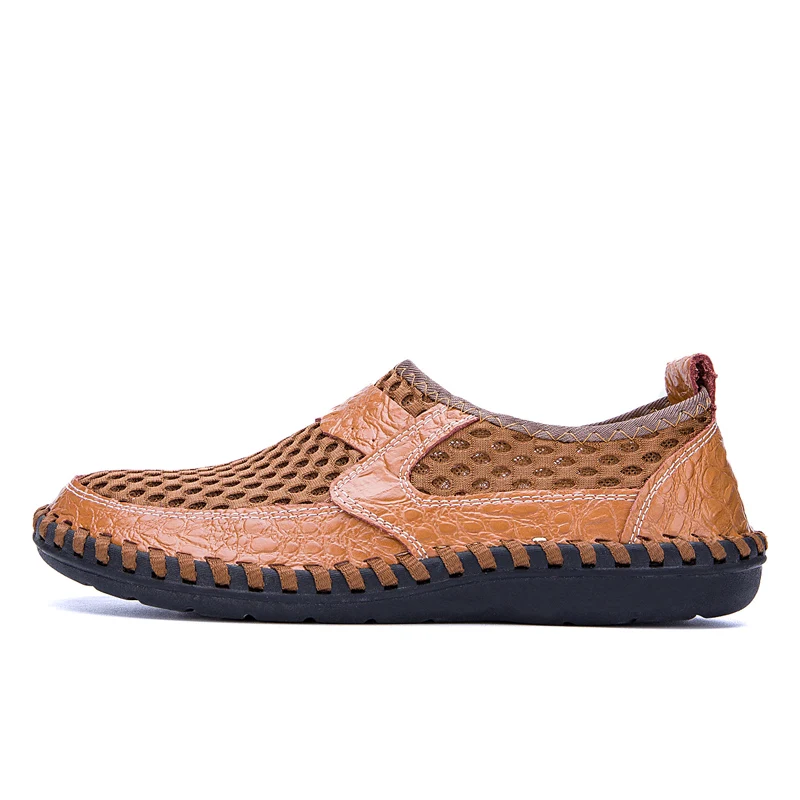 

Summer Genuine Leather Men's Sandals 2019 New Male Anti-skid Casual Shoes Breathable Gladiator Confortable Rubber Designer Shoes