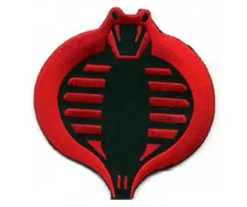 

3.5" GI Joe Red & Black Cobra Movie Iron Sew On Embroidered Patch Fashion Clothing, personalized patch order welcome