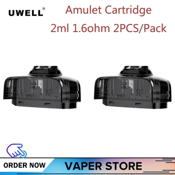 

4-10pcs Original UWELL Amulet Cartridge 2ml 1.6ohm 2PCS/Pack Fit for Uwell Amulet VAPE Pod KIT World First Watch-Style Pod