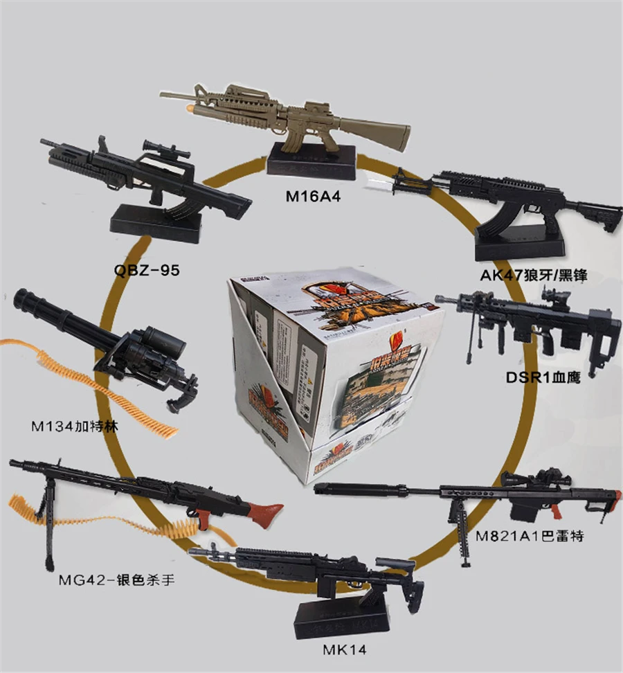 

8pcs/lot 4D Gun Model 1:6 Assembling Weapon Toys Ak47 M82 Machine Gun Mg42 M16 Rifle Submachine 8pcs/set Assembling Classic Toys