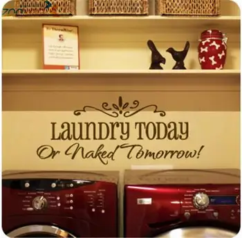 

laundry today or naked tomorrow quote wall decals zooyoo8032 decorative adesivo de parede removable vinyl wall stickers