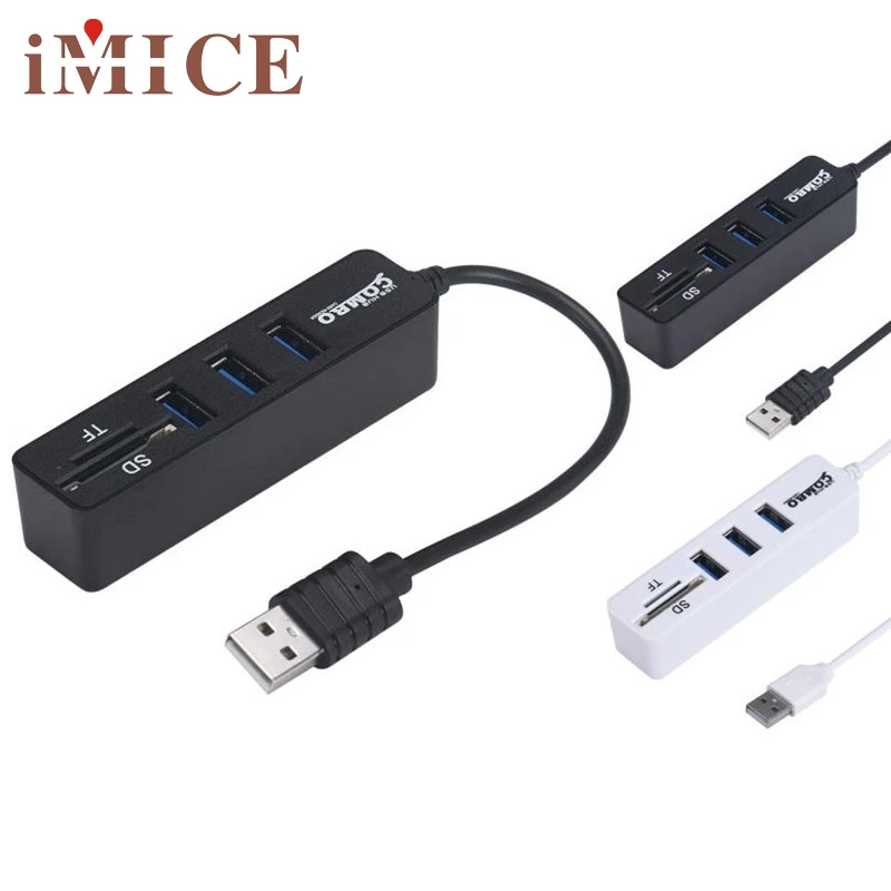 

CEL 2 in1 Combo Super Speed USB 2.0 3 Port Splitter HUB+USB Card Reader fe29