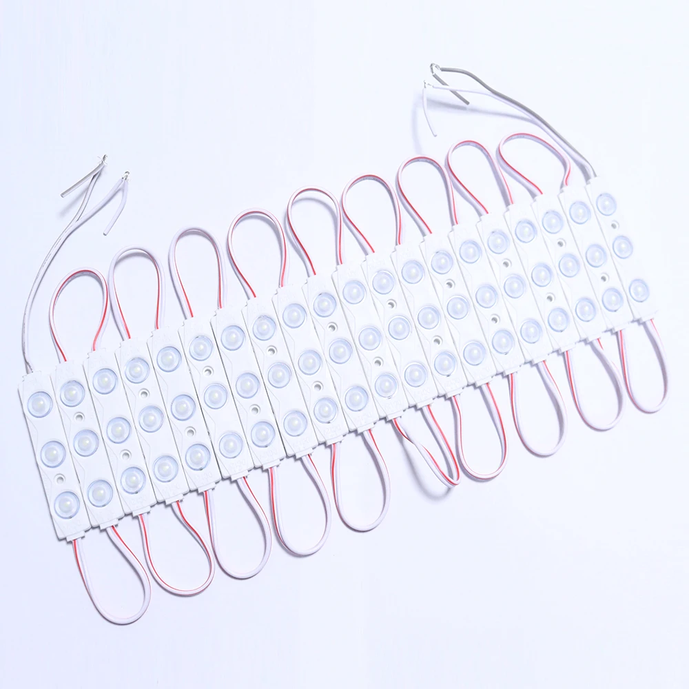 LED Modules Rohs 20PCS/LOT 12V Waterproof IP65 1.5W 3leds/pcs LED Module Lighting For Sign Advertisement Signboard Backlight