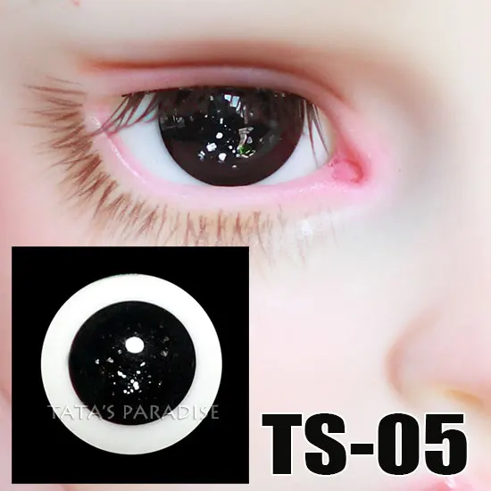 14mm 16mm black no pupil BJD Eyes Eyeballs for 1 3 1 4 1 6 BJD