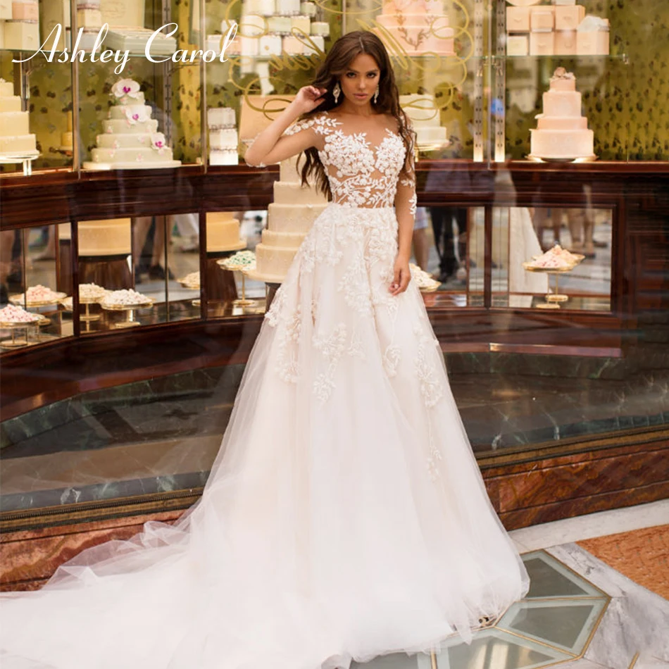 Ashley Carol сексуальное винтажное атласное свадебное платье с v-образным вырезом и аппликацией из бисера, свадебные платья с коротким рукавом и шлейфом