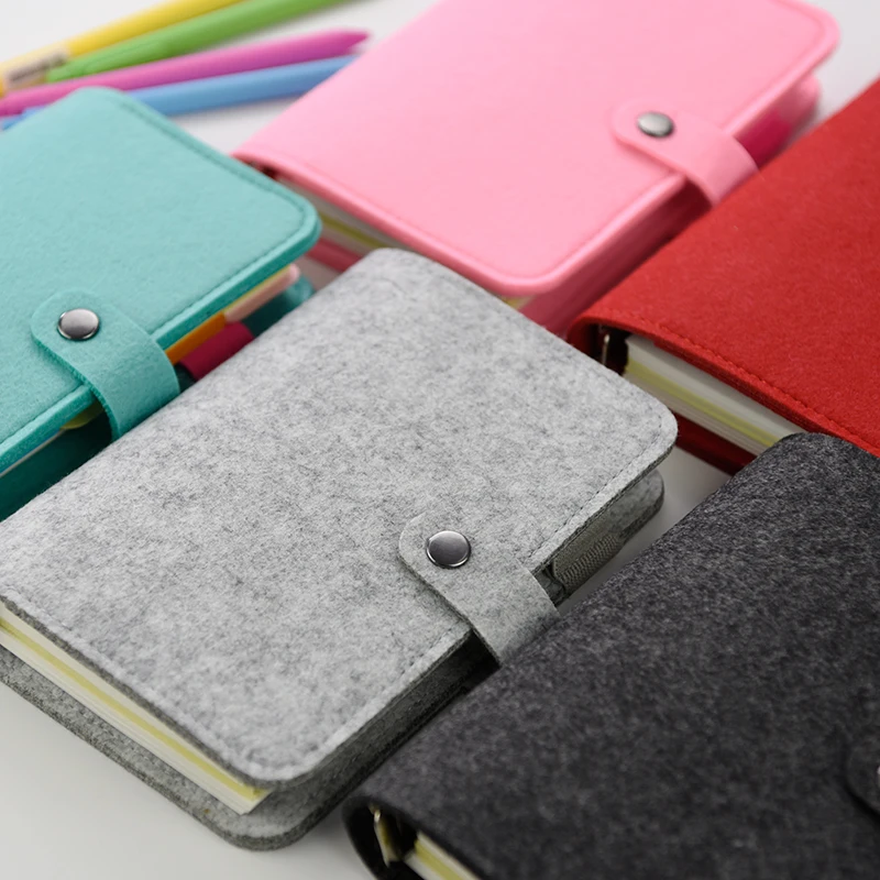 

MR.BOOK Creative Handmade Notebook A5 Spiral Felt Notepad Lovely Stationery Diary Book 1PCS