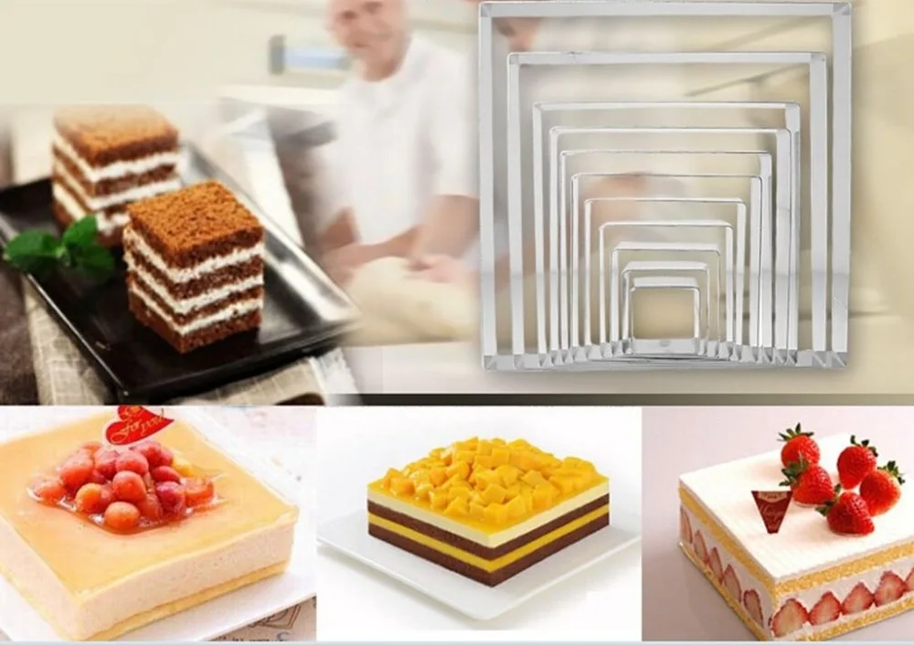 

New Single Square Cake Tins In Various Sizes Birthday and Wedding