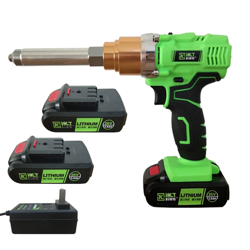 Riveter Gun 26v 3000mAh Portable Cordless Rechargeable Riveting Tool Electrical Riveter Rivet With LED Light Riveter Gun Support